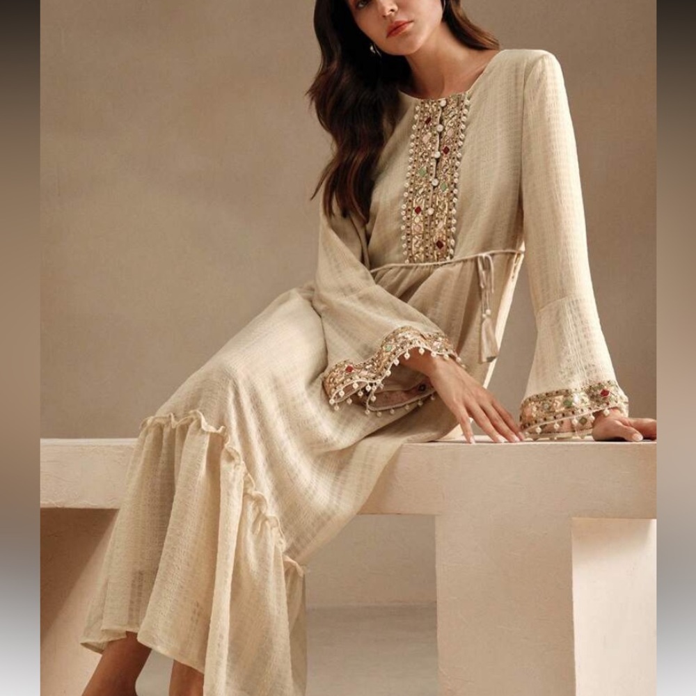 boho apricot Maxi Dress Size XL